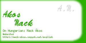 akos mack business card
